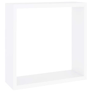 vidaXL Wall Cube Shelves 3 pcs White MDF