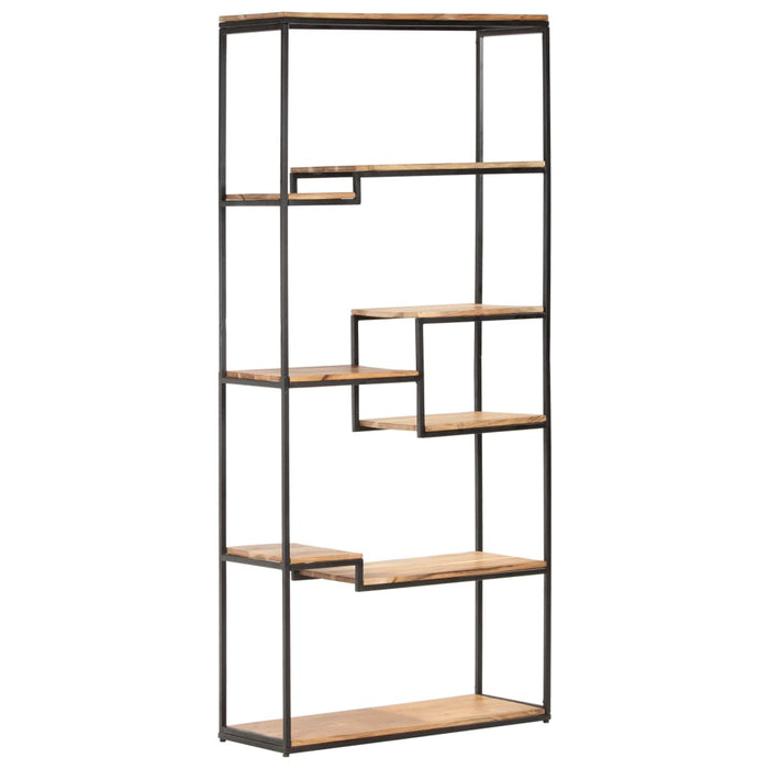 vidaXL Bookcase 80x30x180 cm Solid Acacia Wood