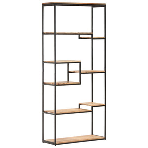 vidaXL Bookcase 80x30x180 cm Solid Acacia Wood