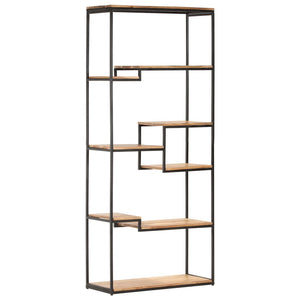 vidaXL Bookcase 80x30x180 cm Solid Acacia Wood