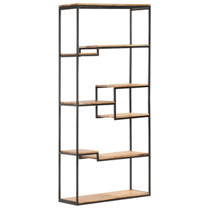 vidaXL Bookcase 80x30x180 cm Solid Acacia Wood