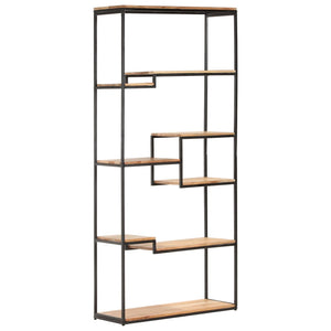 vidaXL Bookcase 80x30x180 cm Solid Acacia Wood