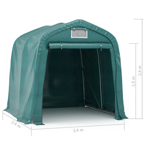 vidaXL Garage Tent PVC 2.4x2.4 m Green