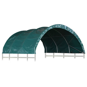 vidaXL Livestock Tent PVC 3.7x3.7 m Green