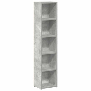 vidaXL CD Cabinets 2 pcs Concrete Grey 21x16x93.5 cm Engineered Wood