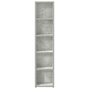 vidaXL CD Cabinets 2 pcs Concrete Grey 21x16x93.5 cm Engineered Wood