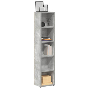 vidaXL CD Cabinets 2 pcs Concrete Grey 21x16x93.5 cm Engineered Wood