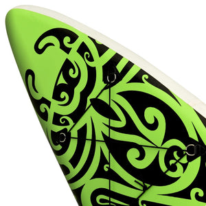 vidaXL Inflatable Stand Up Paddleboard Set 320x76x15 cm Green