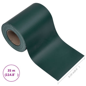 vidaXL  Garden Privacy Screen PVC 35x0.19 m Matte Green