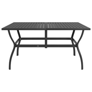 vidaXL Garden Table Anthracite 140x80x72 cm Steel