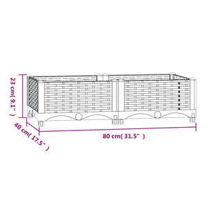 vidaXL Raised Bed 80x40x23 cm Polypropylene