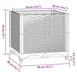 vidaXL Raised Bed 40x40x38 cm Polypropylene