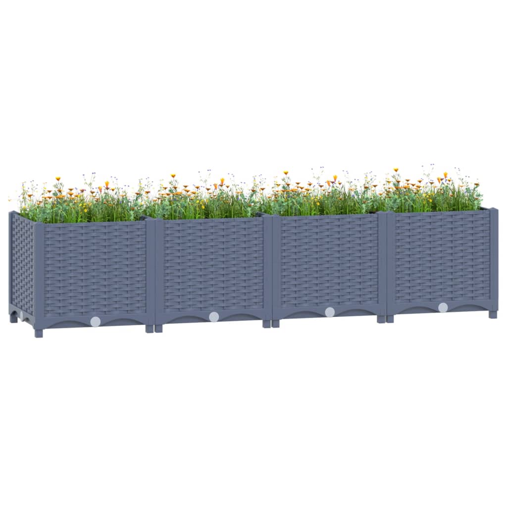 vidaXL Raised Bed 160x40x38 cm Polypropylene