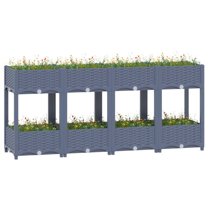 vidaXL Raised Bed 160x40x71 cm Polypropylene