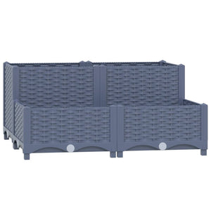 vidaXL Raised Bed 80x80x38 cm Polypropylene