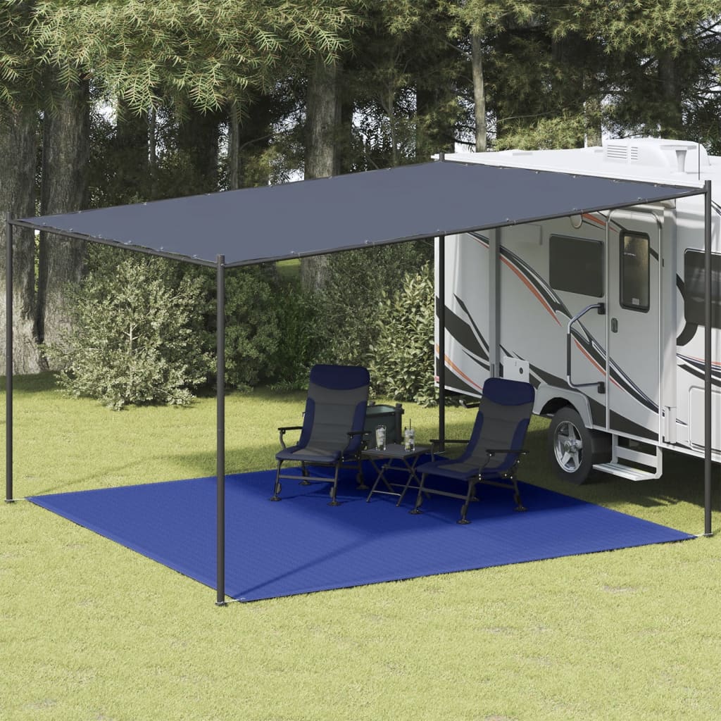 vidaXL Tent Carpet 400x400 cm Blue HDPE