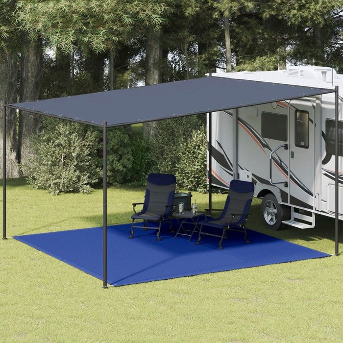 vidaXL Tent Carpet 400x400 cm Blue HDPE