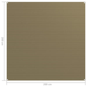 vidaXL Tent Carpet 200x200 cm Taupe