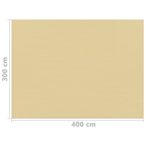 vidaXL Tent Carpet 300x400 cm Beige