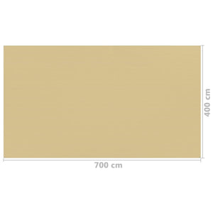 vidaXL Tent Carpet 400x700 cm Beige