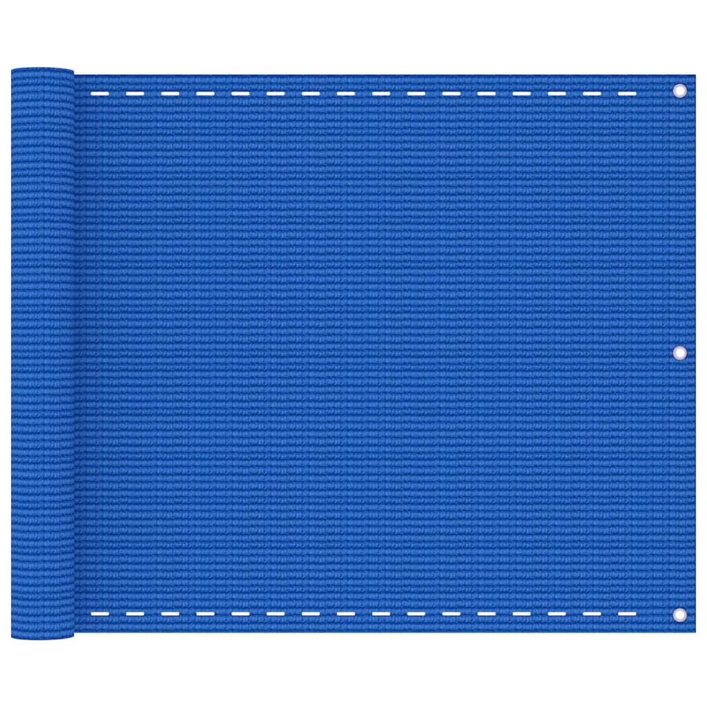 vidaXL Balcony Screen Blue 75x500 cm HDPE