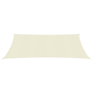 vidaXL Sunshade Sail 160 g/m² Cream 2x5 m HDPE