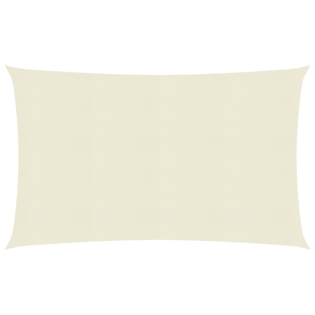 vidaXL Sunshade Sail 160 g/m² Cream 2.5x5 m HDPE