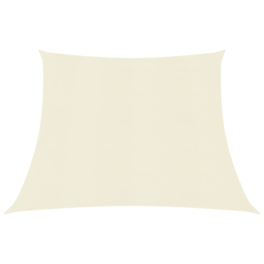 vidaXL Sunshade Sail 160 g/m² Cream 3/4x2 m HDPE