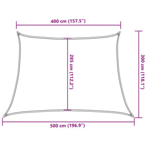 vidaXL Sunshade Sail 160 g/m² White 4/5x3 m HDPE