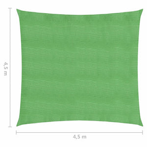 vidaXL Sunshade Sail 160 g/m² Light Green 4.5x4.5 m HDPE