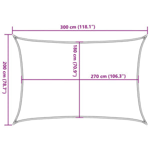 vidaXL Sunshade Sail 160 g/m² Light Green 2x3 m HDPE