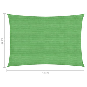 vidaXL Sunshade Sail 160 g/m² Light Green 2.5x4.5 m HDPE