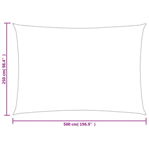 vidaXL Sunshade Sail 160 g/m² Rectangular Light Green 2.5x5 m HDPE