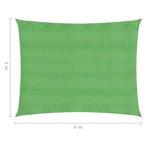 vidaXL Sunshade Sail 160 g/m² Light Green 3x4 m HDPE