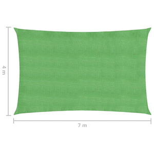 vidaXL Sunshade Sail 160 g/m² Light Green 4x7 m HDPE