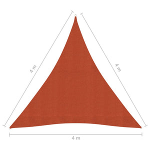 vidaXL Sunshade Sail 160 g/m² Terracotta 4x4x4 m HDPE