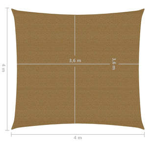 vidaXL Sunshade Sail 160 g/m² Taupe 4x4 m HDPE