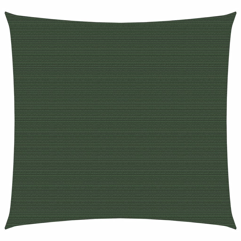 vidaXL Sunshade Sail 160 g/m² Dark Green 2x2 m HDPE