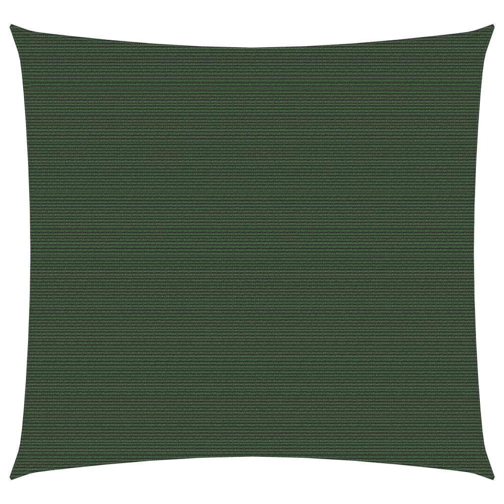 vidaXL Sunshade Sail 160 g/m² Dark Green 2.5x2.5 m HDPE