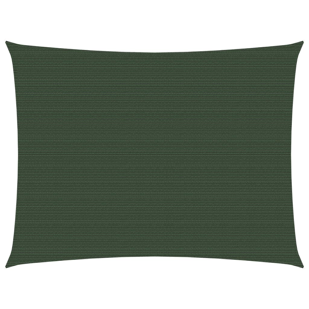 vidaXL Sunshade Sail 160 g/m² Dark Green 2x2.5 m HDPE