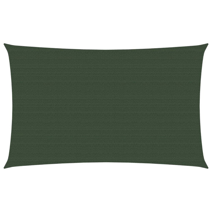 vidaXL Sunshade Sail 160 g/m² Dark Green 2x5 m HDPE