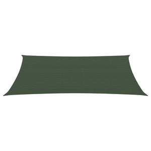 vidaXL Sunshade Sail 160 g/m² Dark Green 2x5 m HDPE