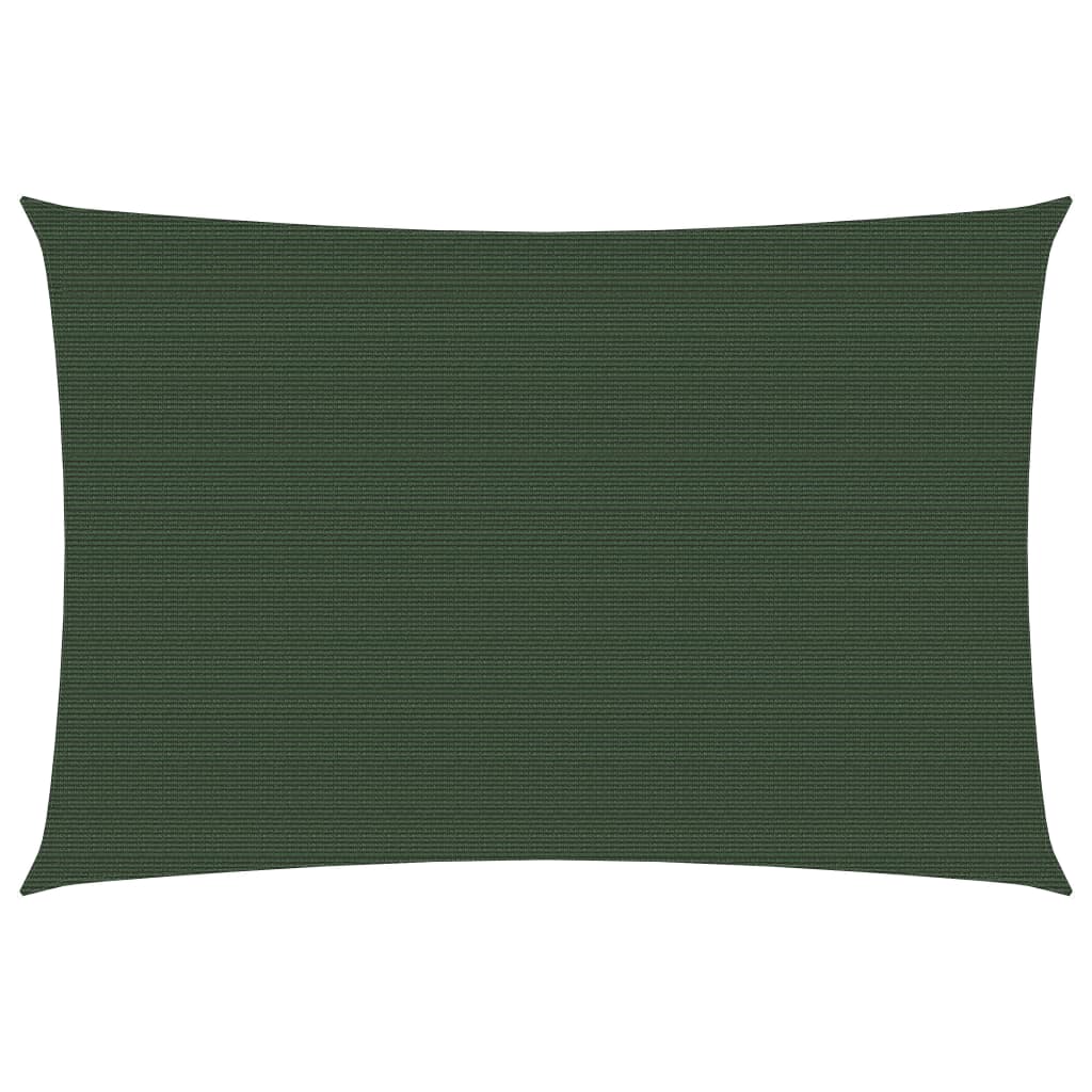 vidaXL Sunshade Sail 160 g/m² Dark Green 2.5x3.5 m HDPE