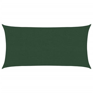 vidaXL Sunshade Sail 160 g/m² Dark Green 2.5x4.5 m HDPE