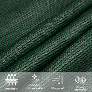 vidaXL Sunshade Sail 160 g/m² Dark Green 2.5x4.5 m HDPE