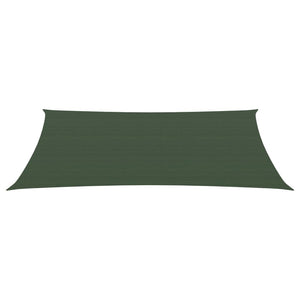 vidaXL Sunshade Sail 160 g/m² Dark Green 2.5x5 m HDPE