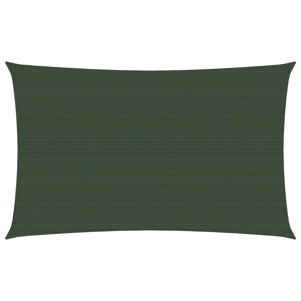 vidaXL Sunshade Sail 160 g/m² Dark Green 3x6 m HDPE