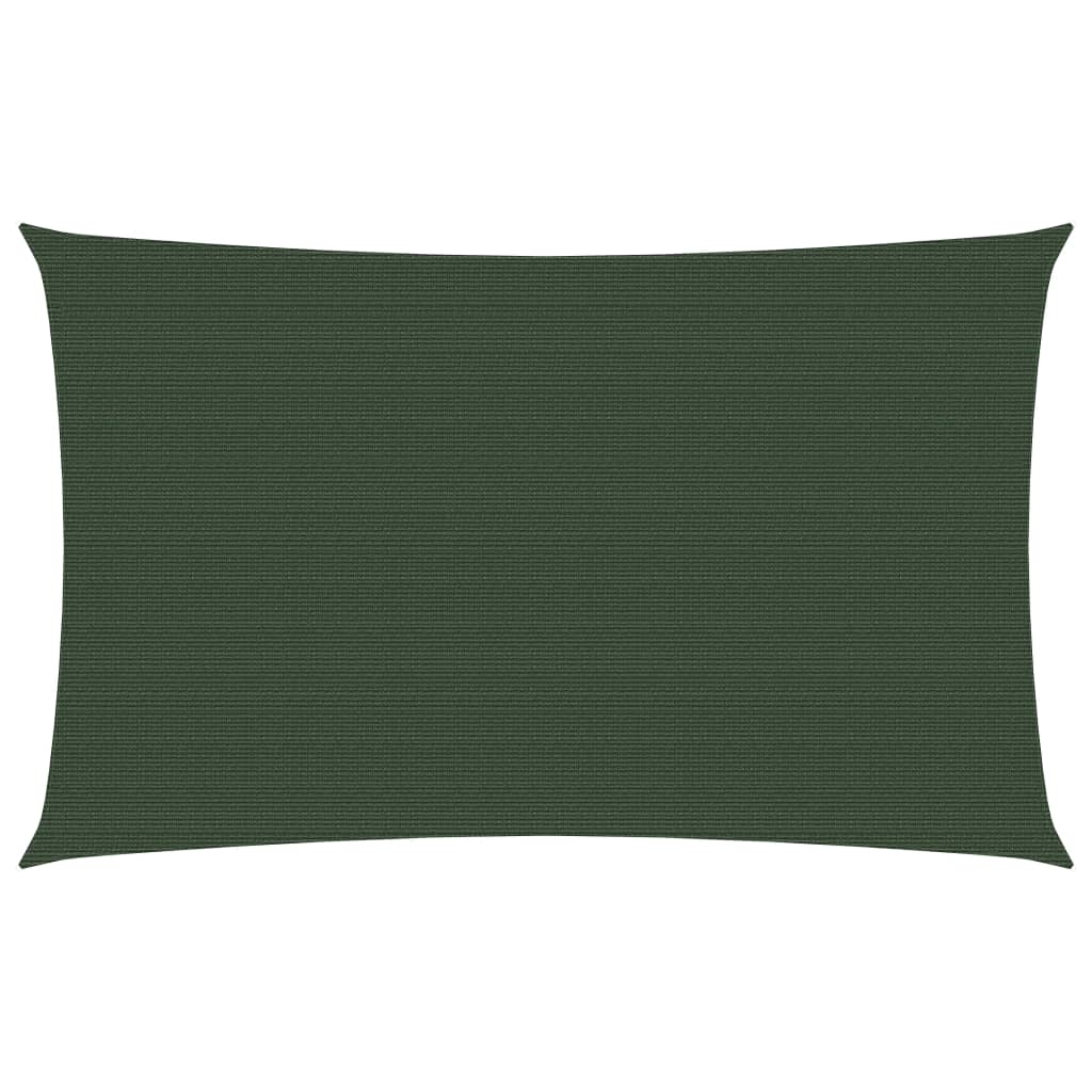 vidaXL Sunshade Sail 160 g/m² Dark Green 3.5x5 m HDPE