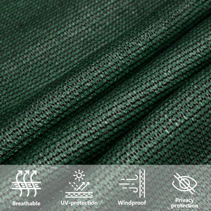 vidaXL Sunshade Sail 160 g/m² Dark Green 6x7 m HDPE