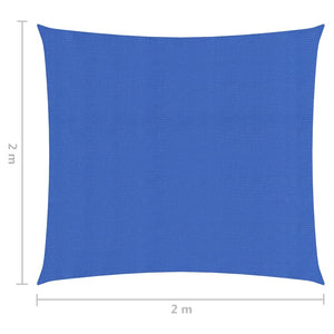 vidaXL Sunshade Sail 160 g/m² Blue 2x2 m HDPE